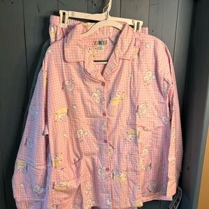 New YIKES 1980’s/90’s Pink Pajama Set for Women - Sleepy Sheep Flannel